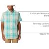 Columbia Men’s Rapid Rivers II Short Sleeve Shirt(Ice Green Multi Plaid)