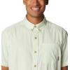 Columbia Men’s Rapid Rivers II Short Sleeve Shirt(Ice Green Stripe)
