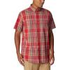 Columbia Men’s Rapid Rivers II Short Sleeve Shirt(Mountain Red Multi)