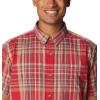 Columbia Men’s Rapid Rivers II Short Sleeve Shirt(Mountain Red Multi)