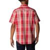 Columbia Men’s Rapid Rivers II Short Sleeve Shirt(Mountain Red Multi Madras)
