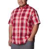 Columbia Men’s Rapid Rivers II Short Sleeve Shirt(Mountain Red Multi Plaid)