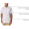 Columbia Men’s Rapid Rivers II Short Sleeve Shirt(Purple Tint Gingham)
