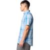 Columbia Men’s Rapid Rivers II Short Sleeve Shirt(Ripple Blue Multi Plaid)
