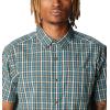 Columbia Men’s Rapid Rivers II Short Sleeve Shirt(Shark Everyday Gingham)
