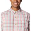 Columbia Men’s Rapid Rivers II Short Sleeve Shirt(Sunset Red Multi Gingham)
