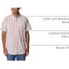 Columbia Men’s Rapid Rivers II Short Sleeve Shirt(Sunset Red Multi Gingham)