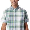 Columbia Men’s Rapid Rivers II Short Sleeve Shirt(True Green Large Plaid)
