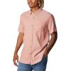 Columbia Men’s Rapid Rivers II Short Sleeve Shirt(Warp Red Oxford)