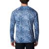Columbia Men’s Summerdry Printed Long Sleeve(Bluestone Dye Palms Tonal)