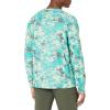 Columbia Men’s Summerdry Printed Long Sleeve(Bright Aqua Natureal Waves)