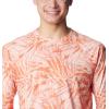 Columbia Men’s Summerdry Printed Long Sleeve(Desert Orange Dye Palms Tonal)