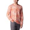 Columbia Men’s Summerdry Printed Long Sleeve(Desert Orange Dye Palms Tonal)