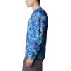 Columbia Men’s Summerdry Printed Long Sleeve(Purple Lotus Natureal Waves)