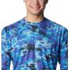 Columbia Men’s Summerdry Printed Long Sleeve(Purple Lotus Natureal Waves)