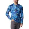 Columbia Men’s Summerdry Printed Long Sleeve(Purple Lotus Natureal Waves)
