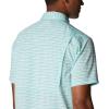 Columbia Men’s Twisted Creek II Short Sleeve Shirt(Bright Aqua Basic Stripe)