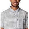 Columbia Men’s Twisted Creek II Short Sleeve Shirt(Collegiate Navy Basic Stripe)
