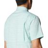 Columbia Men’s Twisted Creek II Short Sleeve Shirt(Electric Turquoise Wave Crest Stripe)