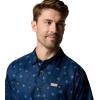 Columbia Mens Utilizer Printed Woven Short Sleeve(Coll Navy Sundot Tonal)