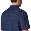 Columbia Mens Utilizer Printed Woven Short Sleeve(Collegiate Navy Dawn Dot Multicolor)