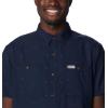 Columbia Mens Utilizer Printed Woven Short Sleeve(Collegiate Navy Hammocked)
