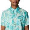 Columbia Mens Utilizer Printed Woven Short Sleeve(Ice Green Sketchy Paradise)