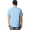 Columbia Mens Utilizer Printed Woven Short Sleeve(Ripple Blue Yarrow Mirage)