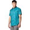 Columbia Mens Utilizer Printed Woven Short Sleeve(River Blue Sundot Tonal)