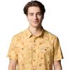 Columbia Mens Utilizer Printed Woven Short Sleeve(Sand Dune Yarrow Mirage)