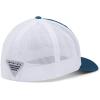Columbia Unisex Adult PFG Logo Mesh Ball Cap(Aegean Blue/White/Us Fish Flag)
