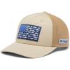 Columbia Unisex Adult PFG Logo Mesh Ball Cap(Ancient Fossil/Trout Flag)