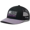 Columbia Unisex Adult PFG Logo Mesh Ball Cap(Black  Granite Purple)