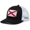 Columbia Unisex Adult PFG Logo Mesh Ball Cap(Black/Alabama Flag)
