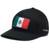 Columbia Unisex Adult PFG Logo Mesh Ball Cap(Black/Black/Mexico Fish Flag)