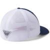 Columbia Unisex Adult PFG Logo Mesh Ball Cap(Carbon  White  Red Spark Bass)