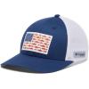 Columbia Unisex Adult PFG Logo Mesh Ball Cap(Carbon/Trout Flag)