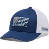 Columbia Unisex Adult PFG Logo Mesh Ball Cap(Carbon/White/Cool Green)