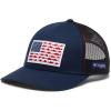 Columbia Unisex Adult PFG Logo Mesh Ball Cap(Collegiate Navy/Sunset Red)