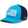 Columbia Unisex Adult PFG Logo Mesh Ball Cap(Compass Blue/Offshore Slam Flag)