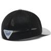 Columbia Unisex Adult PFG Logo Mesh Ball Cap(Cool Grey Heather/Grill/US Fish Flag)