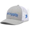 Columbia Unisex Adult PFG Logo Mesh Ball Cap(Cool Grey Heather/Vivid Blue)