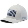 Columbia Unisex Adult PFG Logo Mesh Ball Cap(Cool Grey/Nocturnal/Us Fish Flag)