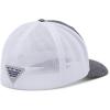 Columbia Unisex Adult PFG Logo Mesh Ball Cap(Grill Heather  White  Us Fish Flag)
