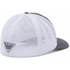 Columbia Unisex Adult PFG Logo Mesh Ball Cap(Grill Heather/White/US Fish Flag)