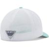 Columbia Unisex Adult PFG Logo Mesh Ball Cap(Gulf Stream/White/Fl Fish Flag)