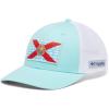 Columbia Unisex Adult PFG Logo Mesh Ball Cap(Gulf Stream/White/Fl Fish Flag)