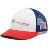 Columbia Unisex Adult PFG Logo Mesh Ball Cap(Red Spark  Us Flag)