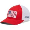 Columbia Unisex Adult PFG Logo Mesh Ball Cap(Red Spark/White/US Fish)