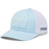 Columbia Unisex Adult PFG Logo Mesh Ball Cap(Spring Blue/White/Mid Atlantic Flag)